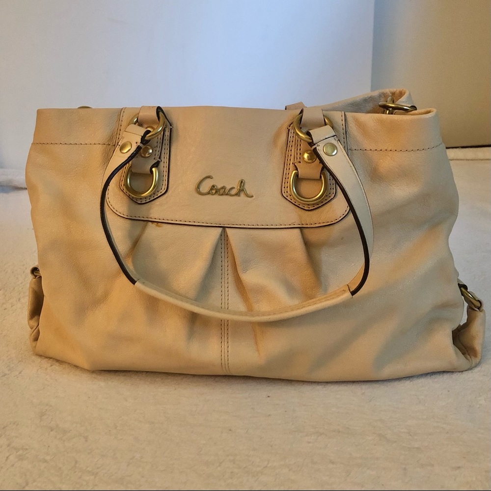coach ivory satchel / vintage authentic - Picture 2 of 11